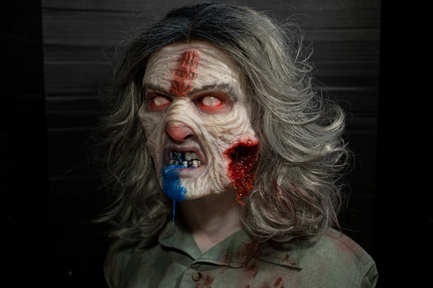 Cheryl (blue drool / wound variant) MADE TO ORDER